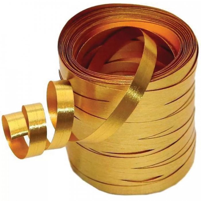 Fitilho Plastico 5MMX50MT Dourado - Rolo