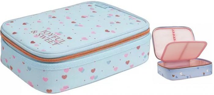 Estojo Box Tilibra Coracao Azul 348533