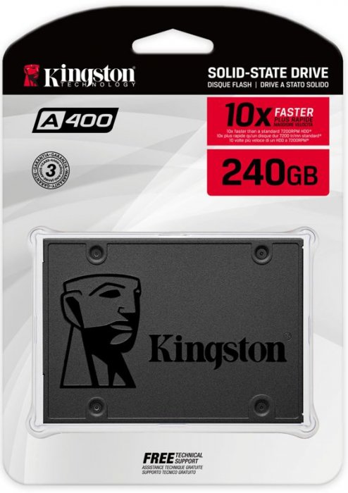 Hd Ssd Kingston 240GB A400 Sata 3 2.5 SA400S37/240G 6GB-S