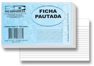 Ficha Pautada 4X6 - 10X15Cm C/100 - Ref.10065 Sd