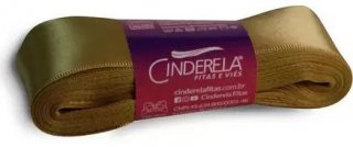 Fita Cetim 38Mm X 10 Mt Dourado  Cinderela