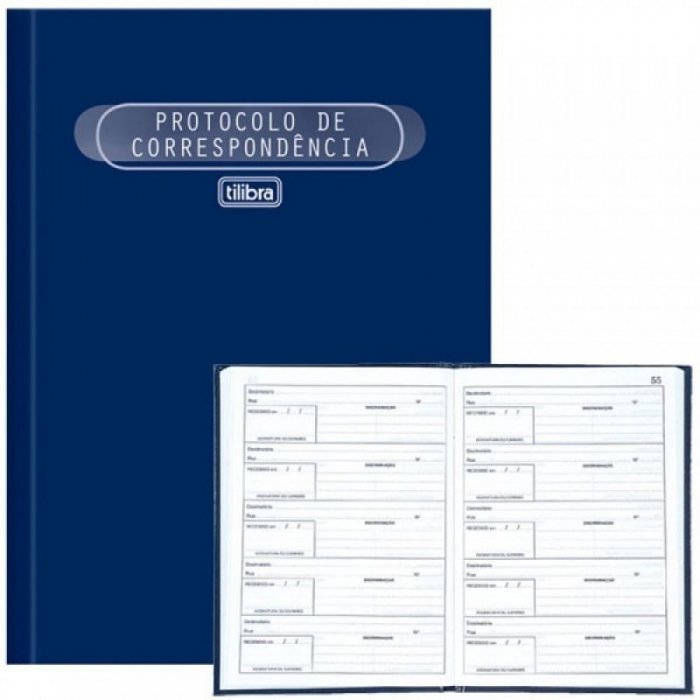 Livro Protocolo Correspondencia 104FLS 120545 Tilibra