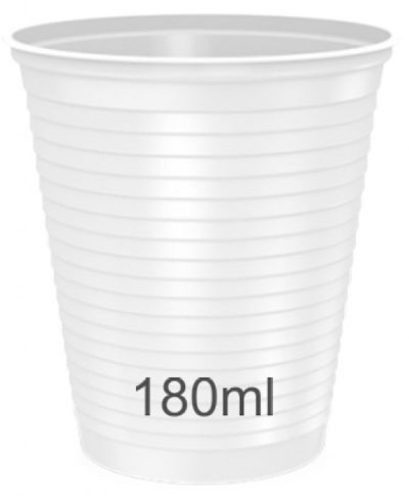 Copo Agua 180ML Happy ***Branco*** PCT/100 Ps