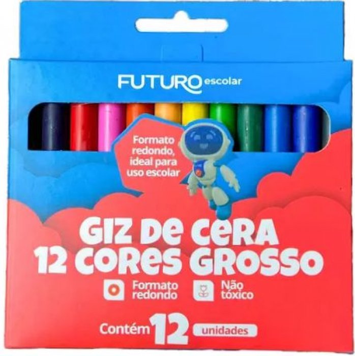 Giz Cera Grosso 12 Cores Futuro FE062203