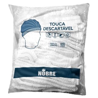 Touca Descartavel Tnt Branca Sanfonada *pct/100* Nobre/vabene