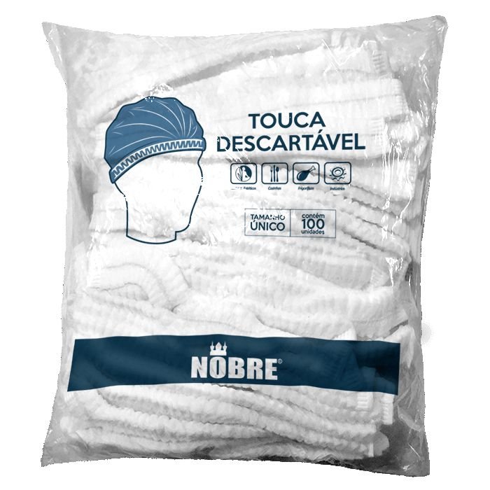 Touca Descartavel TNT Branca Sanfonada PCT/100 Nobre/Vabene