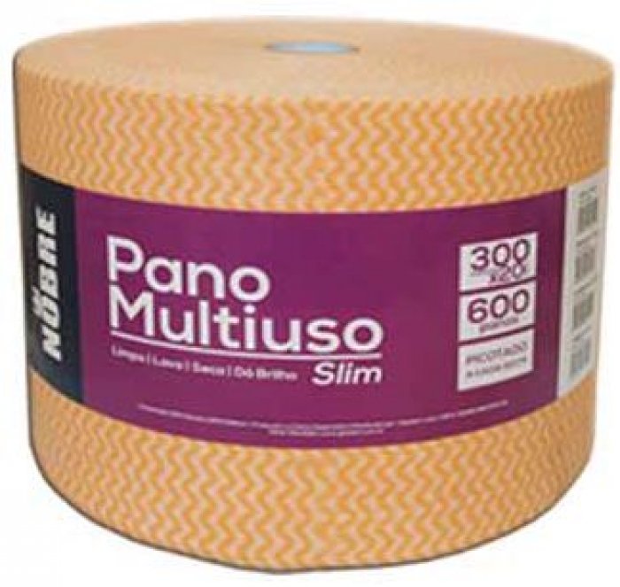 Pano Multiuso Rolo 300MT C/600 28X50CM Picote Laranja Start