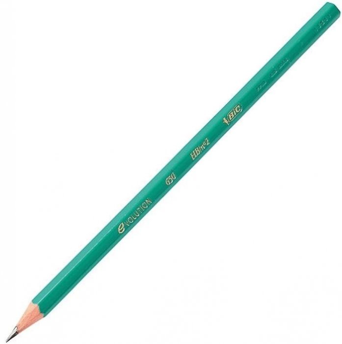 Lapis Preto BIC Verde Sem Borracha Evolution Hb Sextavado