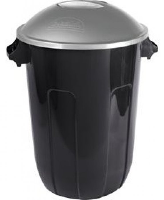 Lixeiro Plastico C/Tampa 62L Preto Plasutil  14487