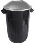 Lixeiro Plastico C/tampa 62L Preto Plasutil  14487