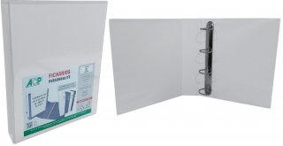 Fichario 4 Argolas 3340 ACP Branco Lb-Of 4,0CM Personalizavel