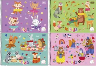 Caderno Cd Esp Meia Pauta 40 Fls Sapeca/kids Fem 63Gr Tilibra