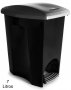 Lixeiro Plastico C/Pedal 07L Preto Ref.3494 Plasutil
