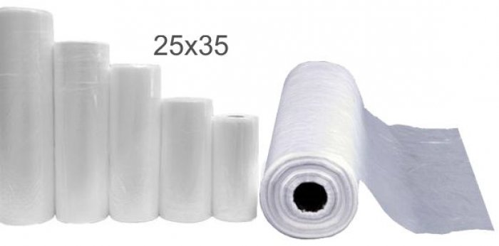 Bobina Picotada Plastica 25X35X0,015 3KG C/500 - Rolo
