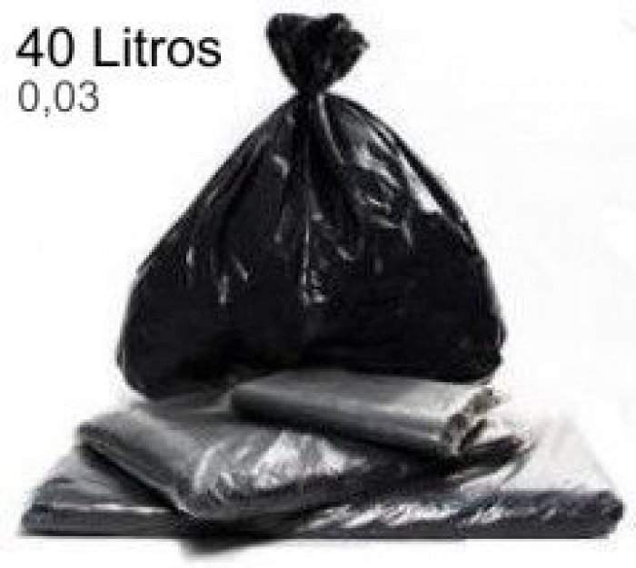 Saco Lixo Preto 030L/40L
