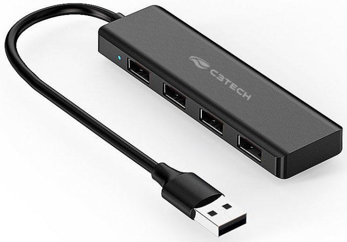 Hub Usb 2.0 4 Portas C3Tech Hu-230Bk Preto