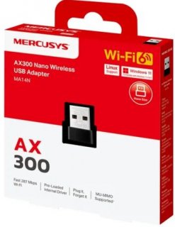 Adaptador USB Wifi Rede Wireless AX300 MA14N Mercusys