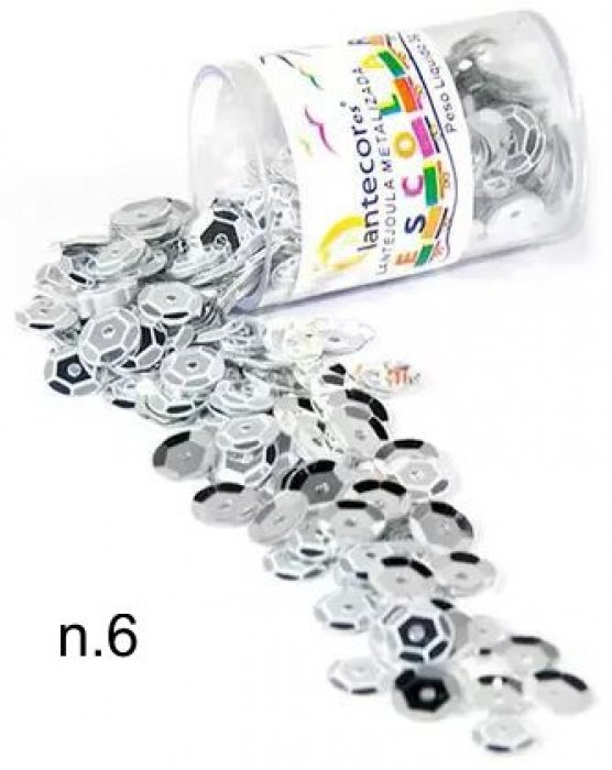 Lantejoula N6 2GR Metalizada Prata - Real Seda