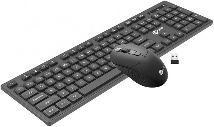 Kit Teclado e Mouse Sem Fio Lenovo/Lecoo KW201