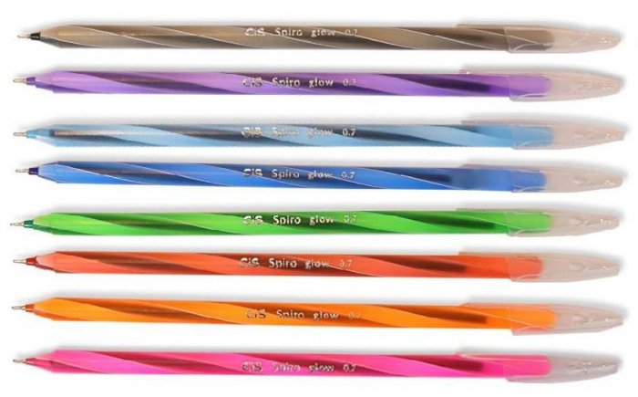 Caneta Cis Spiro *glow* 0.7  Sortido