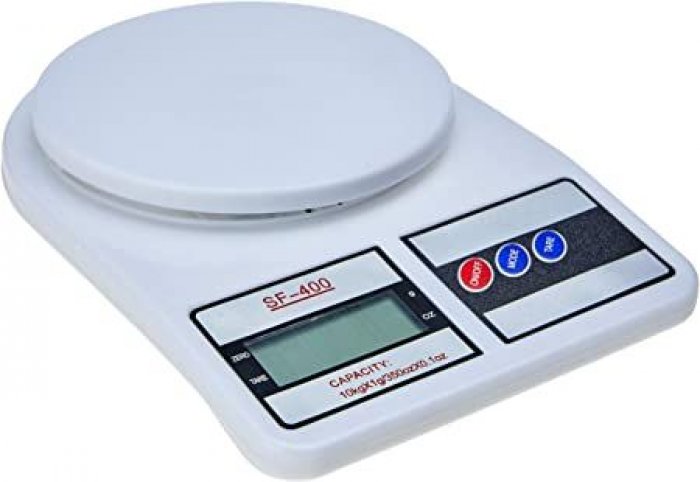 Balanca Eletronica Precisao Digital Ate 10Kg Branca C/pilha*