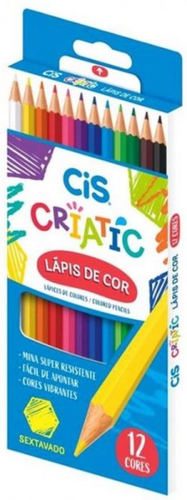 Lapis Cor CIS Criatic 12 Cores Sextavado