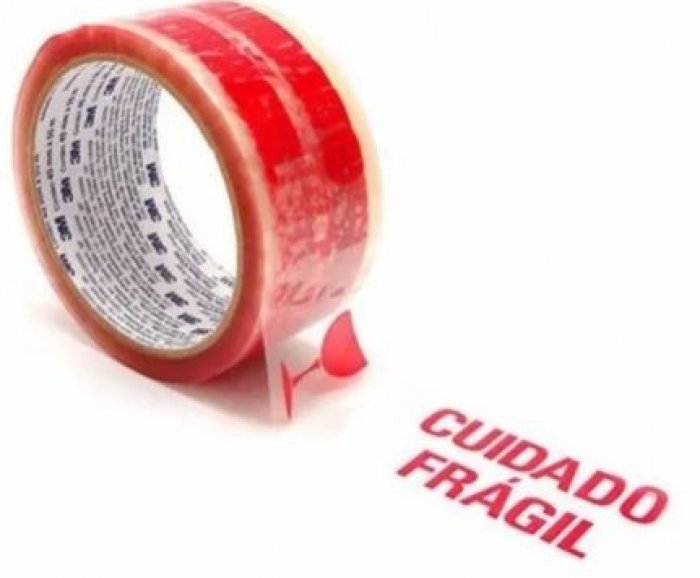 Fita PVC Transp.Cuidado Fragil 45MMX50M - 3M Tartan