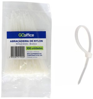 Abracadeira Nylon 100X2,5Mm Br Pct/100 Moblik - Lacre