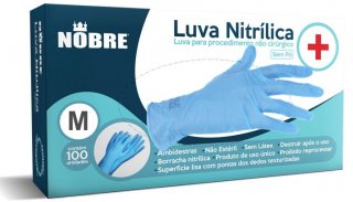 Luva Nitrilica Azul *8-M* S/po Cx/100 Vabene