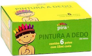 Pintura Dedo Pira 6 Cores 15Ml Pd-1000 Piratininga