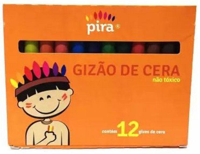 Giz Cera Grosso 12 Cores Gc-1616 Piratininga