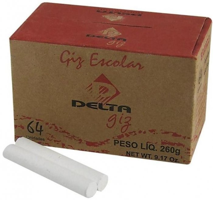 Giz Quadro - Branco - 64 Palitos - Delta/Koala