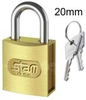 Cadeado 20Mm Zamac E-Coat - Stam/gold