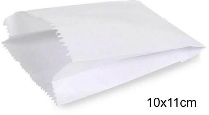 Sacos de Papel Hamburguer 10X11CM Branco PCT/50 Festcolor