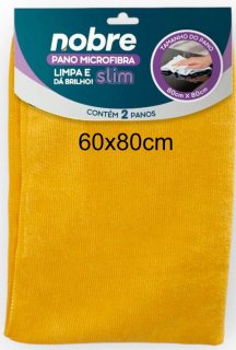 Pano Microfibra *c/2* 60X80 Nobre Slim - Amarelo