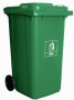 Lixeiro/Coletora Plastica 240L C/ Rodas Verde Mod.Europeu