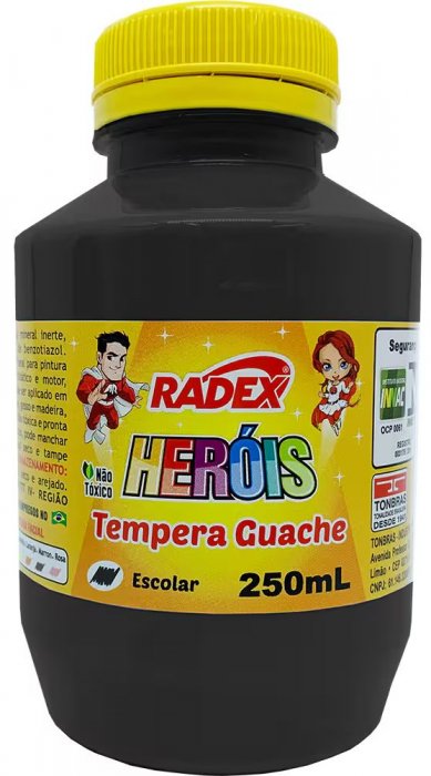 Guache Radex 250ML Preto 10181