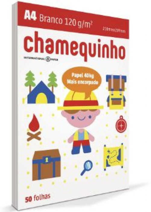 Papel A4 120GR. AP40KG Chamequinho C/50FLS Branco