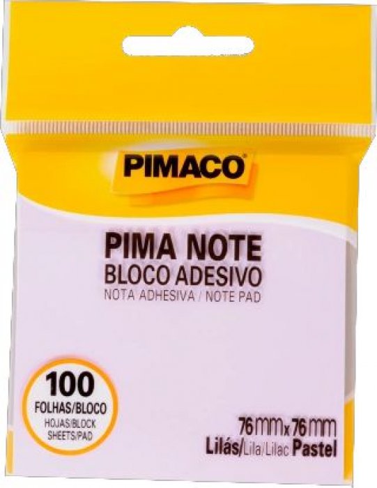 Bloco Adesivo Pimaco 76X76MM Roxo Pastel Lilas 100FLS