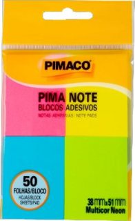 Bloco Adesivo *pimaco* 38X51Mm Peq 4 Cores Multneon