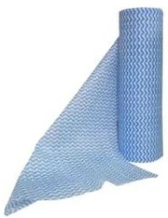 Pano Multiuso Rolo **025Mt** C/050 25X28Cm Azul Vabene Picote