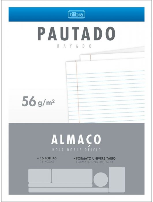 Papel Almaco C/Pauta **PCT/16FLS** 200X275 56G Tilibra
