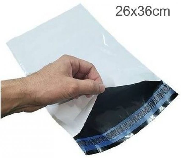 Envelope Seguranca Ecommerce 26X32+4CM C/Aba Adesiva BR/PT Ref.91221