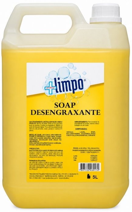 Sabonete Desengraxante 5L - +Limpo