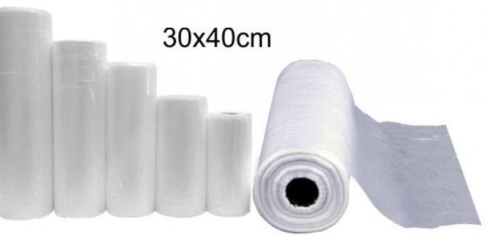 Bobina Picotada Plastica 30X40X0,015 5KG C/500 - Rolo