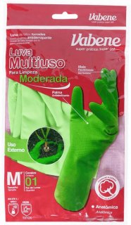 Luva Latex Verde *7,5-M* Moderada Vabene Ca44142