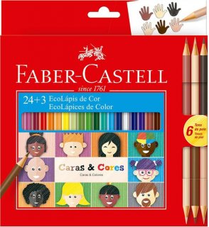 Lapis Cor Faber 120124Cc   24+3 Cores   Caras e Cores