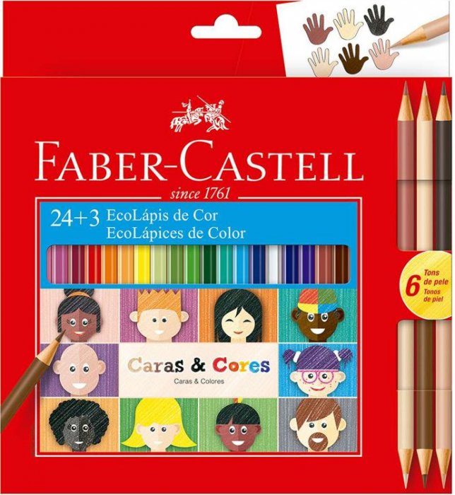 Lapis Cor Faber 120124CC 24+3 Cores Caras e Cores