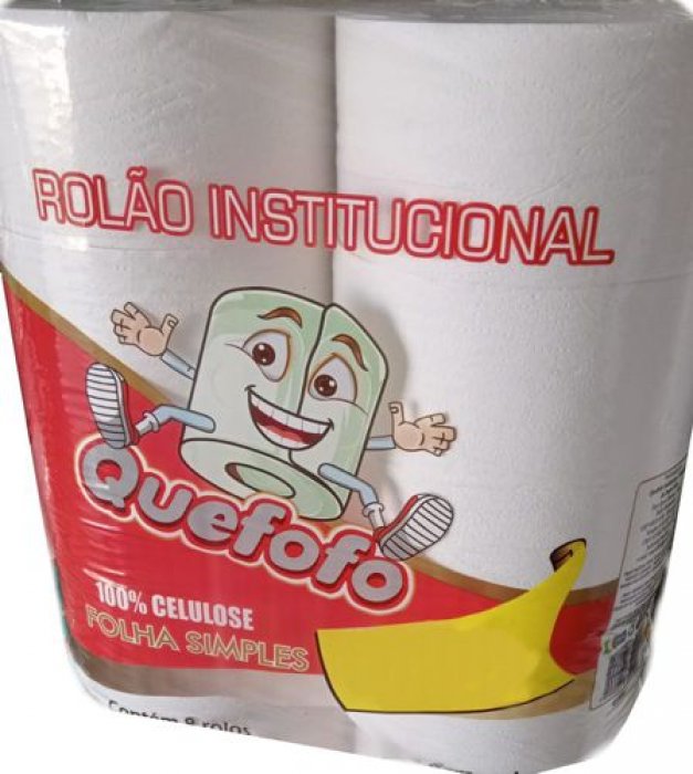 Papel Hig. 100% Celulose Quefofo 250M 3,5KG 10CM PCT/8RL 17G