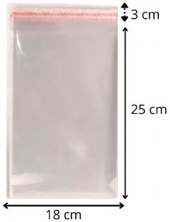 Saco Plastico Aba Adesiva N29 18X25+3 C/100 Transp Vabene